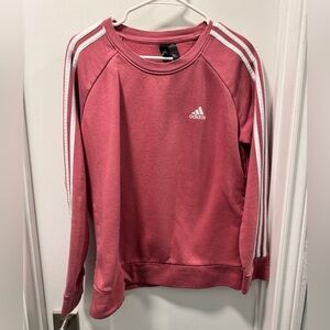Adidas Pink Sweatshirt with White Stripes